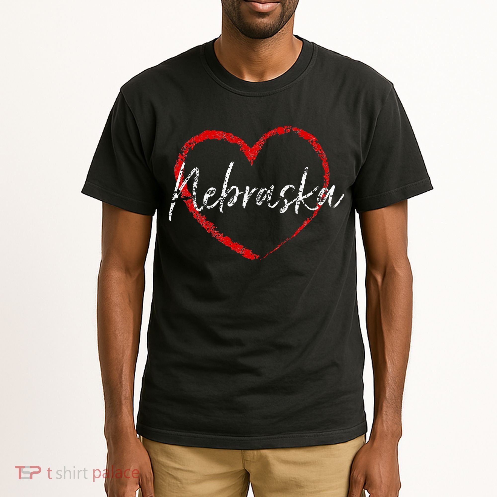 Nebraska Heart Cute Ladies Mom Gift Tall T-Shirt