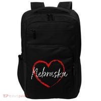 Nebraska Heart Cute Ladies Mom Gift Impact Tech Backpack thumb 0
