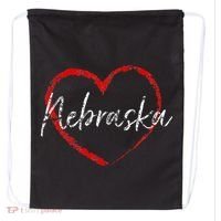 Nebraska Heart Cute Ladies Mom Gift Drawstring Bag thumb 0