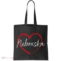 Nebraska Heart Cute Ladies Mom Gift Tote Bag thumb 0