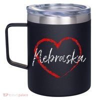 Nebraska Heart Cute Ladies Mom Gift 12oz Stainless Steel Coffee Mug thumb 2