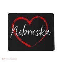 Nebraska Heart Cute Ladies Mom Gift Mousepad thumb 0