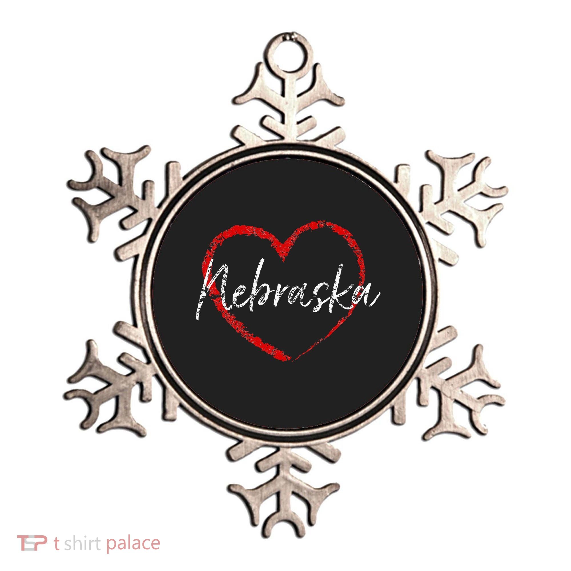 Nebraska Heart Cute Ladies Mom Gift Ornament