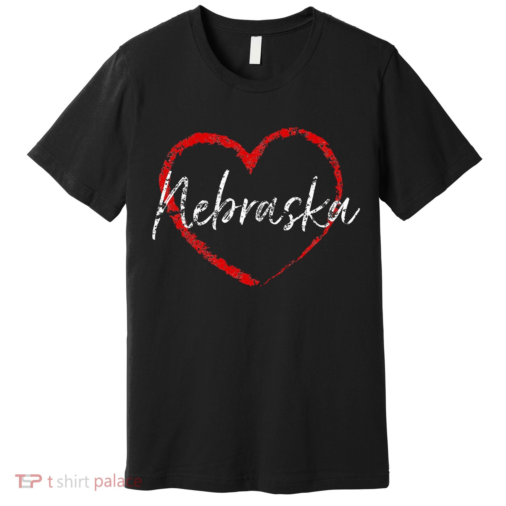 Nebraska Heart Cute Ladies Mom Gift Premium T-Shirt