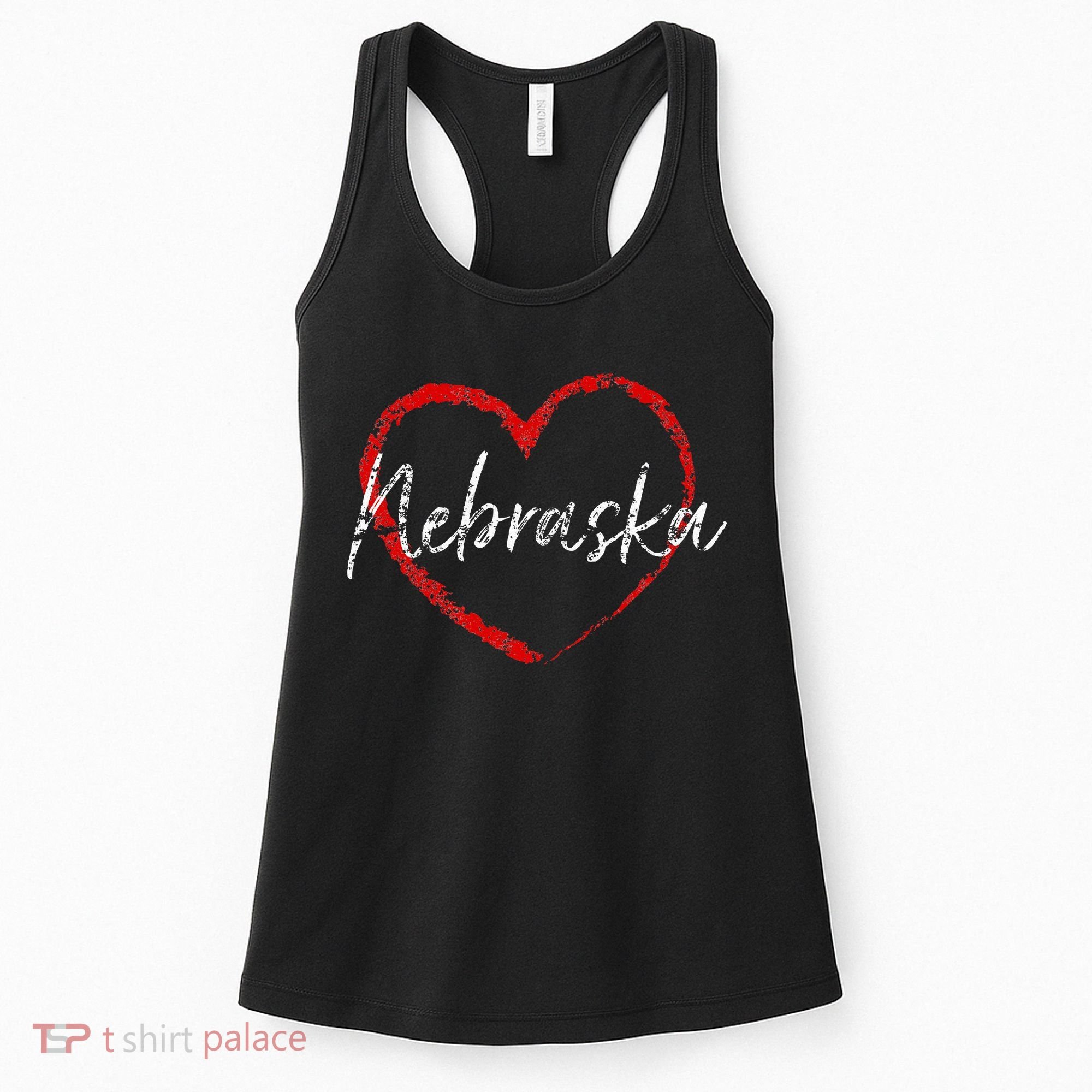Nebraska Heart Cute Ladies Mom Gift Women's Tank Top