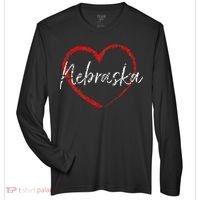 Nebraska Heart Cute Ladies Mom Gift Zone Performance Long-Sleeve T-Shirt thumb 0