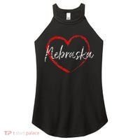Nebraska Heart Cute Ladies Mom Gift Women's Perfect Tri Rocker Tank thumb 0