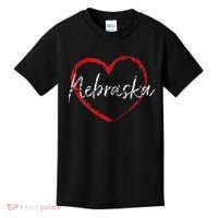 Nebraska Heart Cute Ladies Mom Gift Kids T-Shirt thumb 0