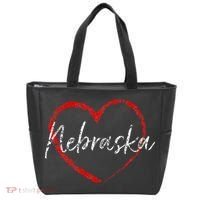 Nebraska Heart Cute Ladies Mom Gift Tote Bag thumb 0