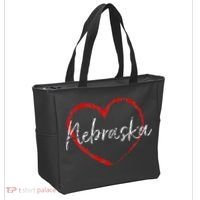 Nebraska Heart Cute Ladies Mom Gift Tote Bag thumb 2