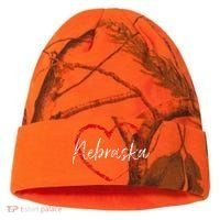 Nebraska Heart Cute Ladies Mom Gift Kati Licensed 12" Camo Cuffed Beanie thumb 0