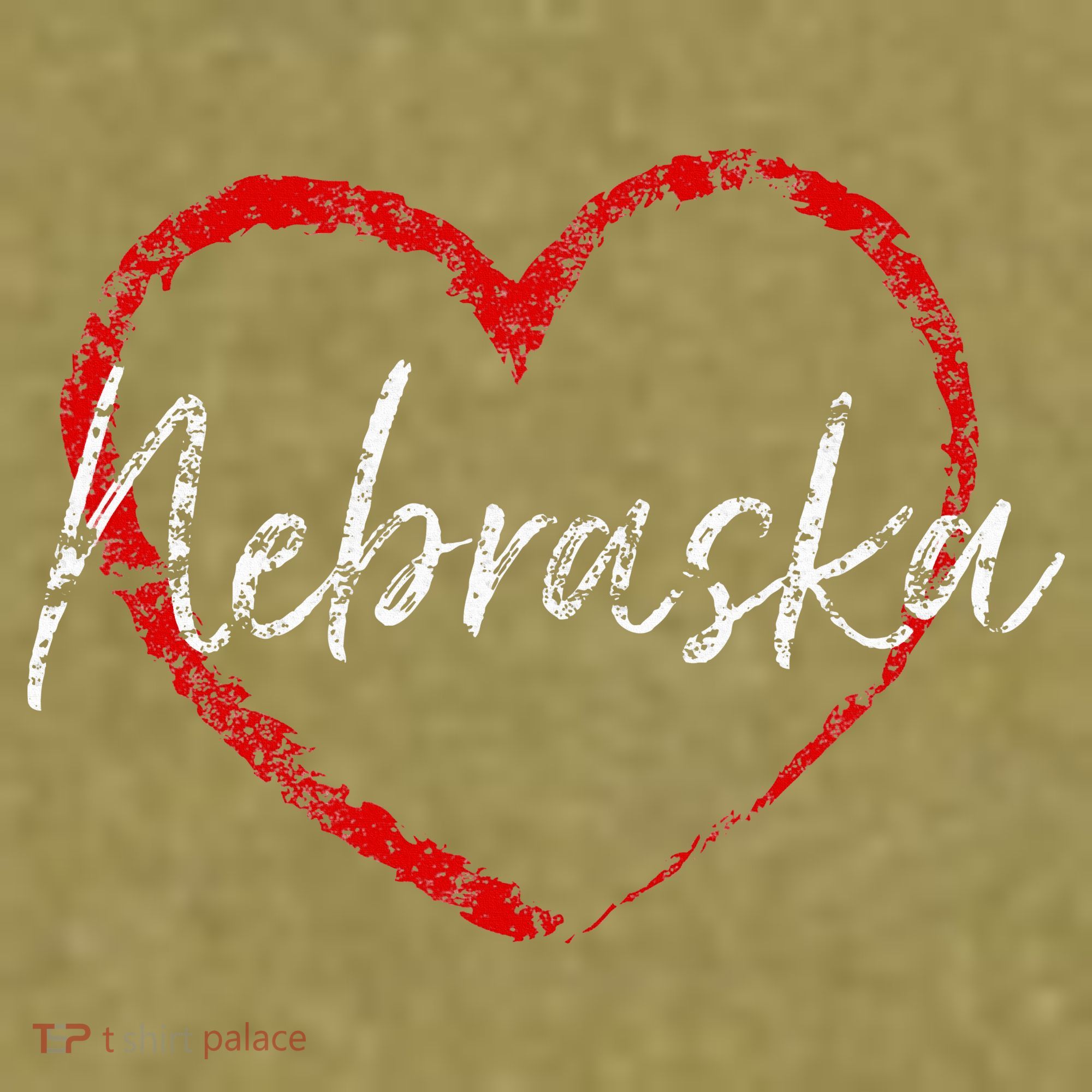 Nebraska Heart Cute Ladies Mom Gift Garment-Dyed Women's Muscle Tee
