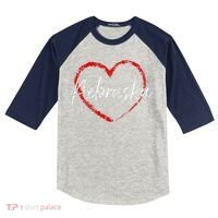 Nebraska Heart Cute Ladies Mom Gift Kids Colorblock Raglan Jersey thumb 0