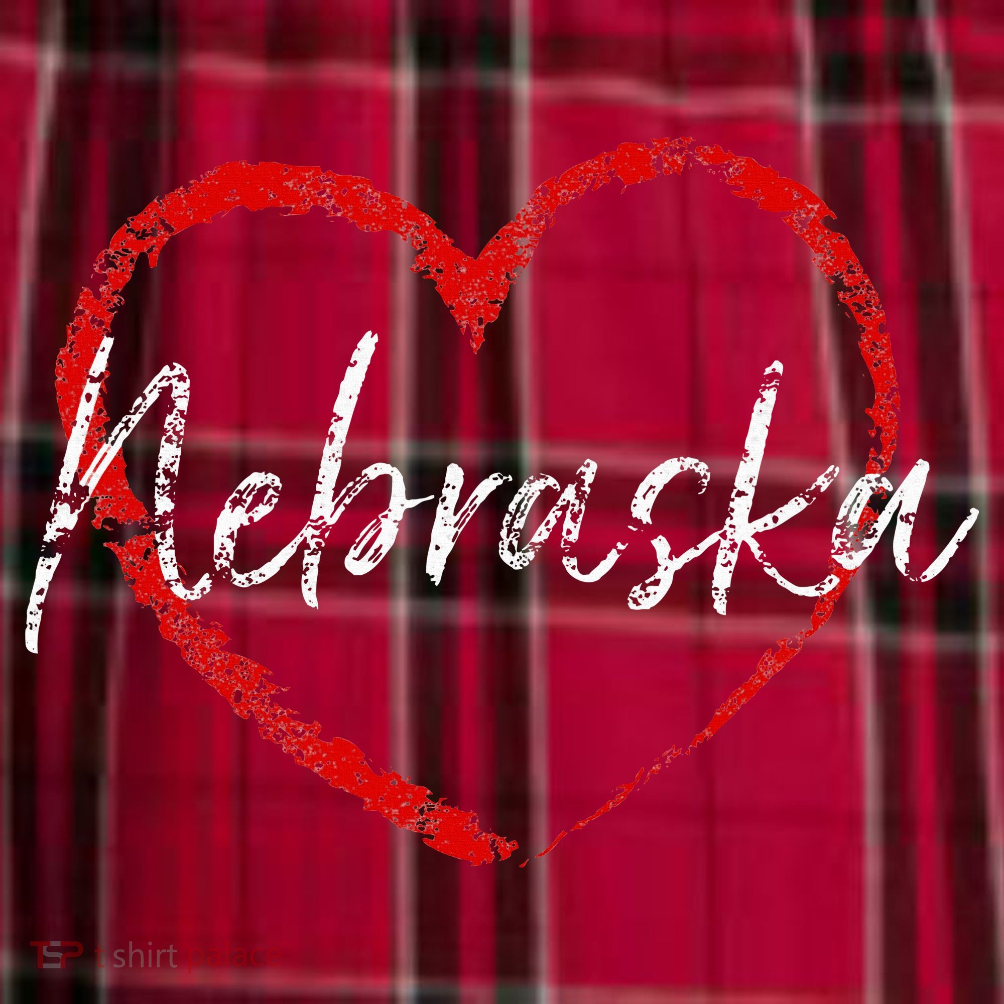 Nebraska Heart Cute Ladies Mom Gift Women's Flannel Plaid Pajama Pants