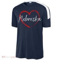 Nebraska Heart Cute Ladies Mom Gift Sport-Tek Competitor United Soccer Jersey thumb 2