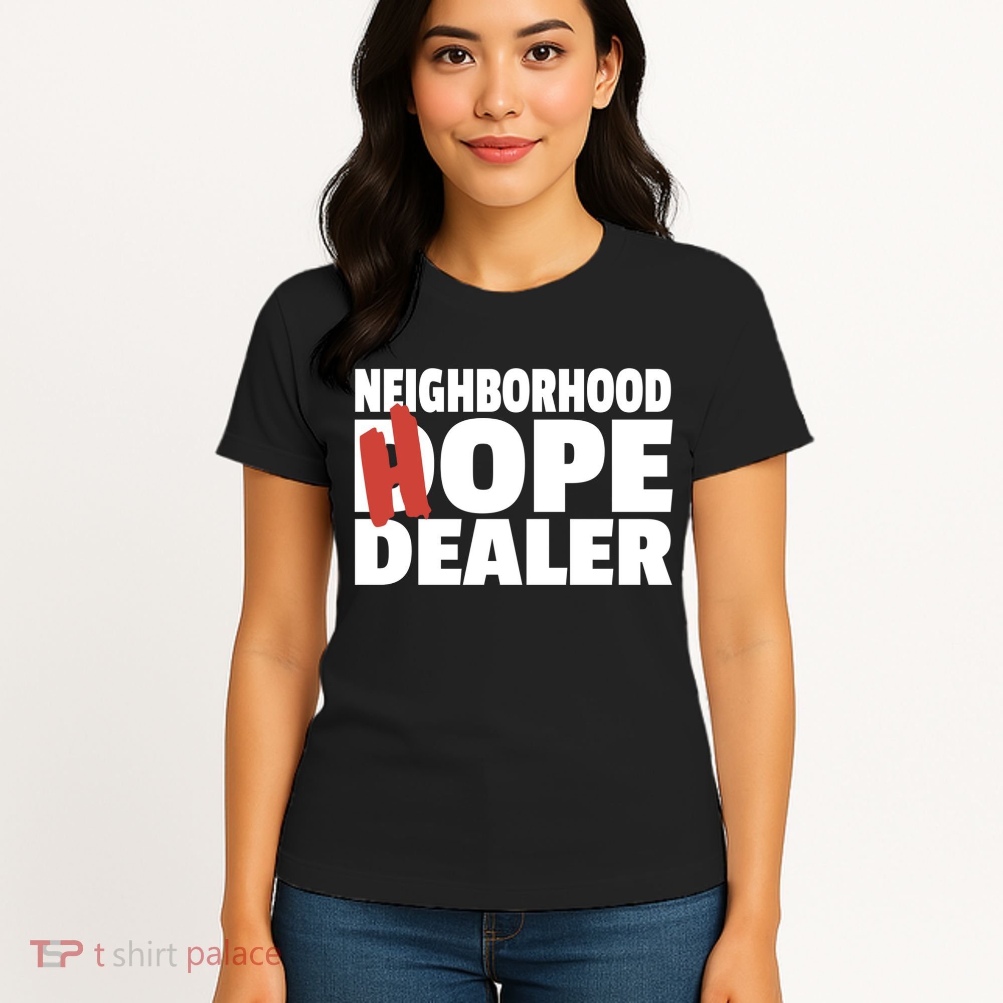 Neighborhood Hope Dope Dealer AA NA Recovery 12 Step Sponsor Women's T-Shirt