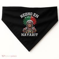 Nayarit Hecho En Nayarit Aztec Warrior Mexico USA-Made Doggie Bandana thumb 0