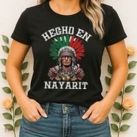 Nayarit Hecho En Nayarit Aztec Warrior Mexico Women's T-Shirt thumb 2