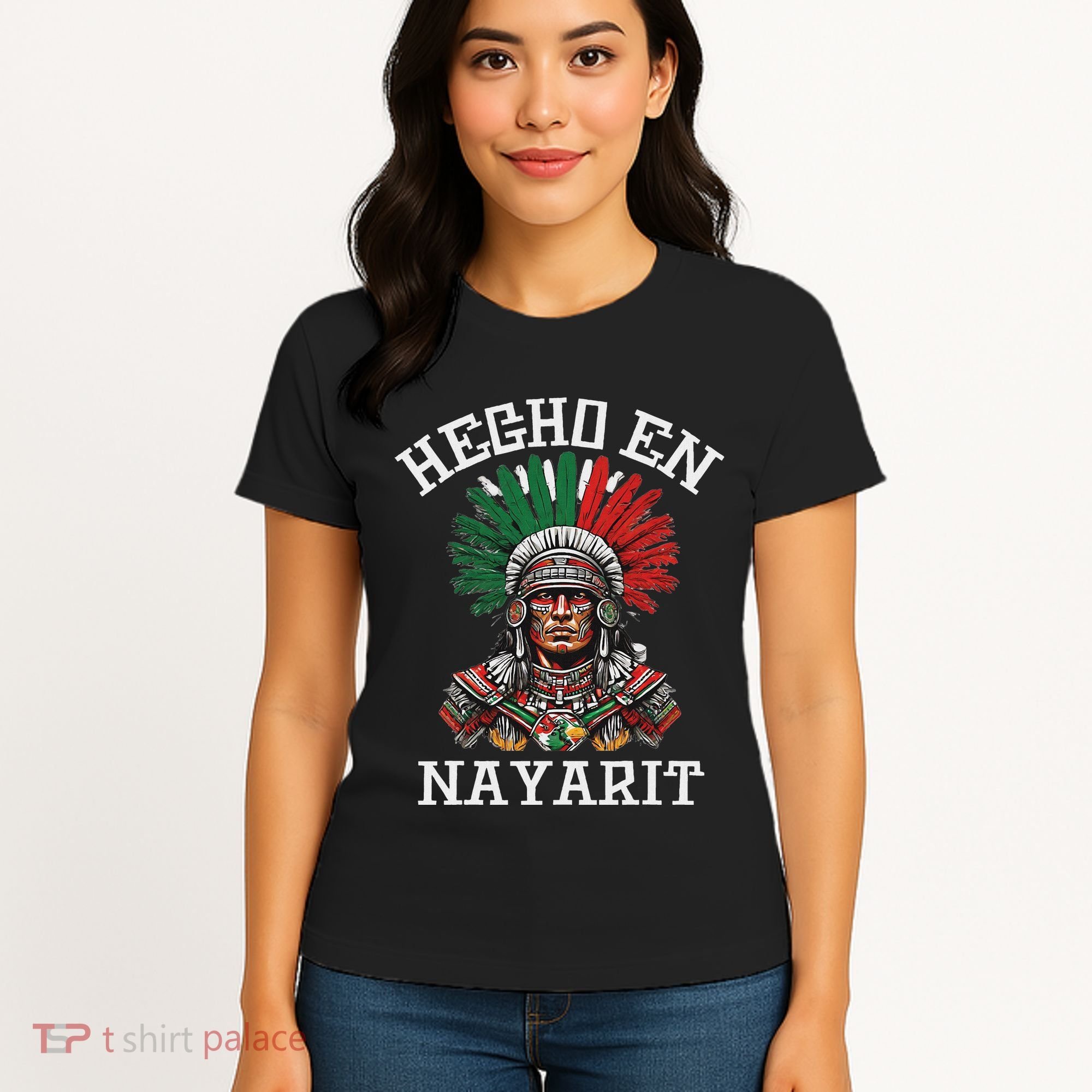 Nayarit Hecho En Nayarit Aztec Warrior Mexico Women's T-Shirt