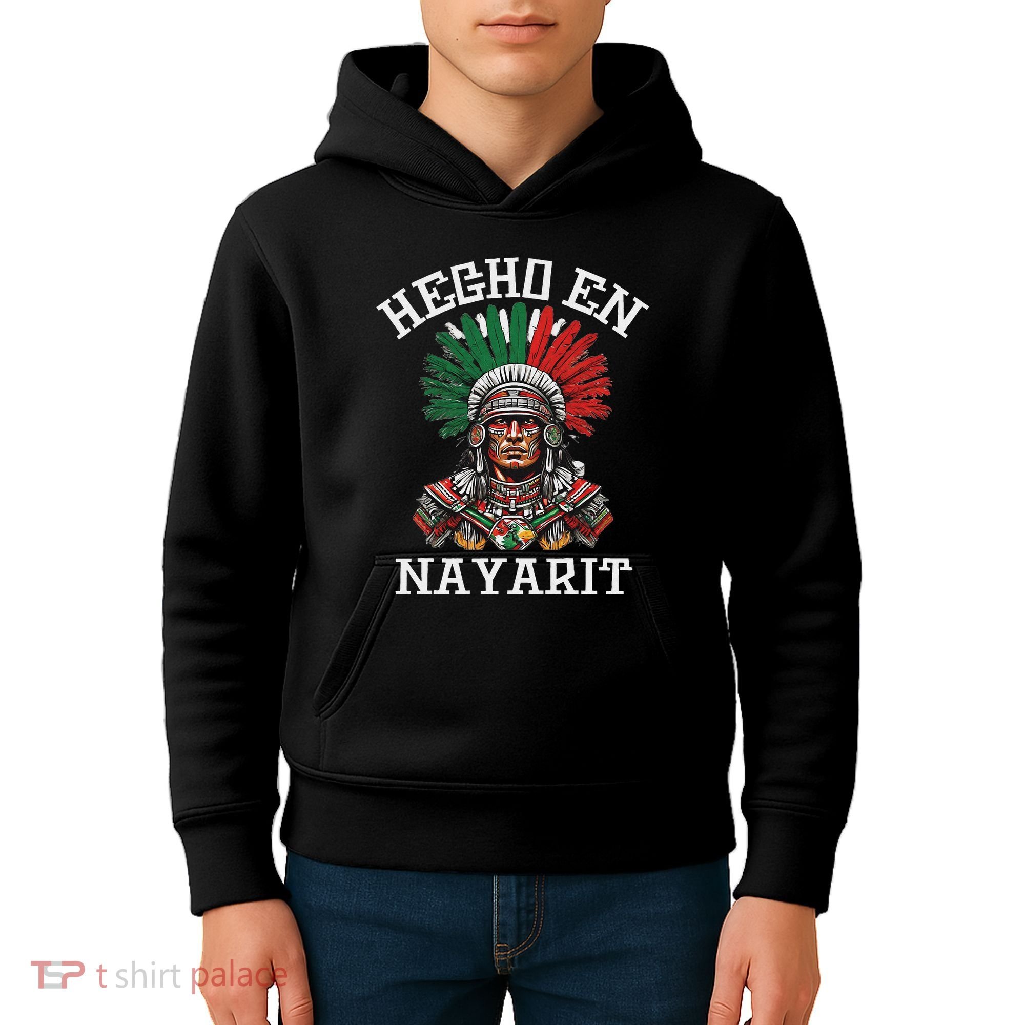 Nayarit Hecho En Nayarit Aztec Warrior Mexico Kids Hoodie