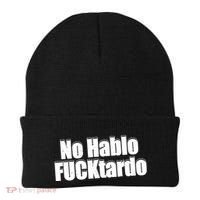 No Hablo Fucktardo Funny Beanie thumb 0
