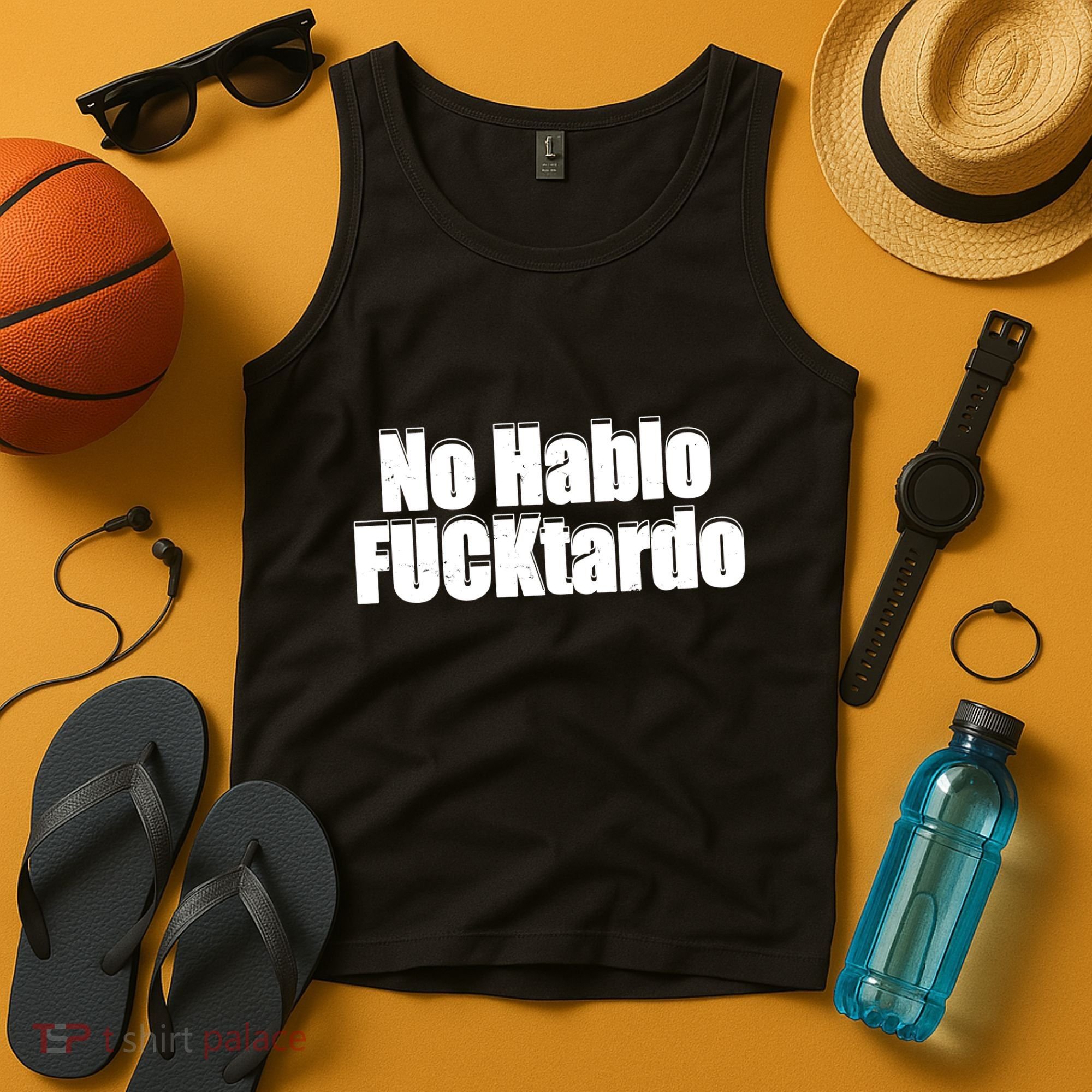 No Hablo Fucktardo Funny Tank Top