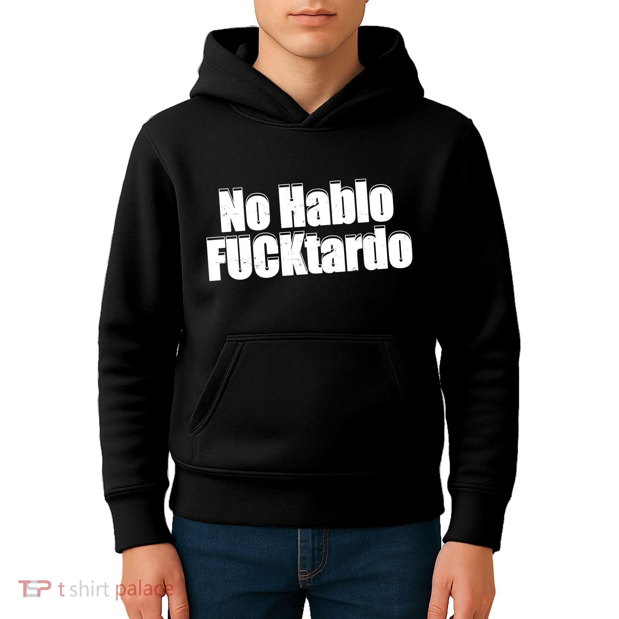 No Hablo Fucktardo Funny Kids Hoodie