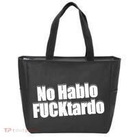 No Hablo Fucktardo Funny Tote Bag thumb 0