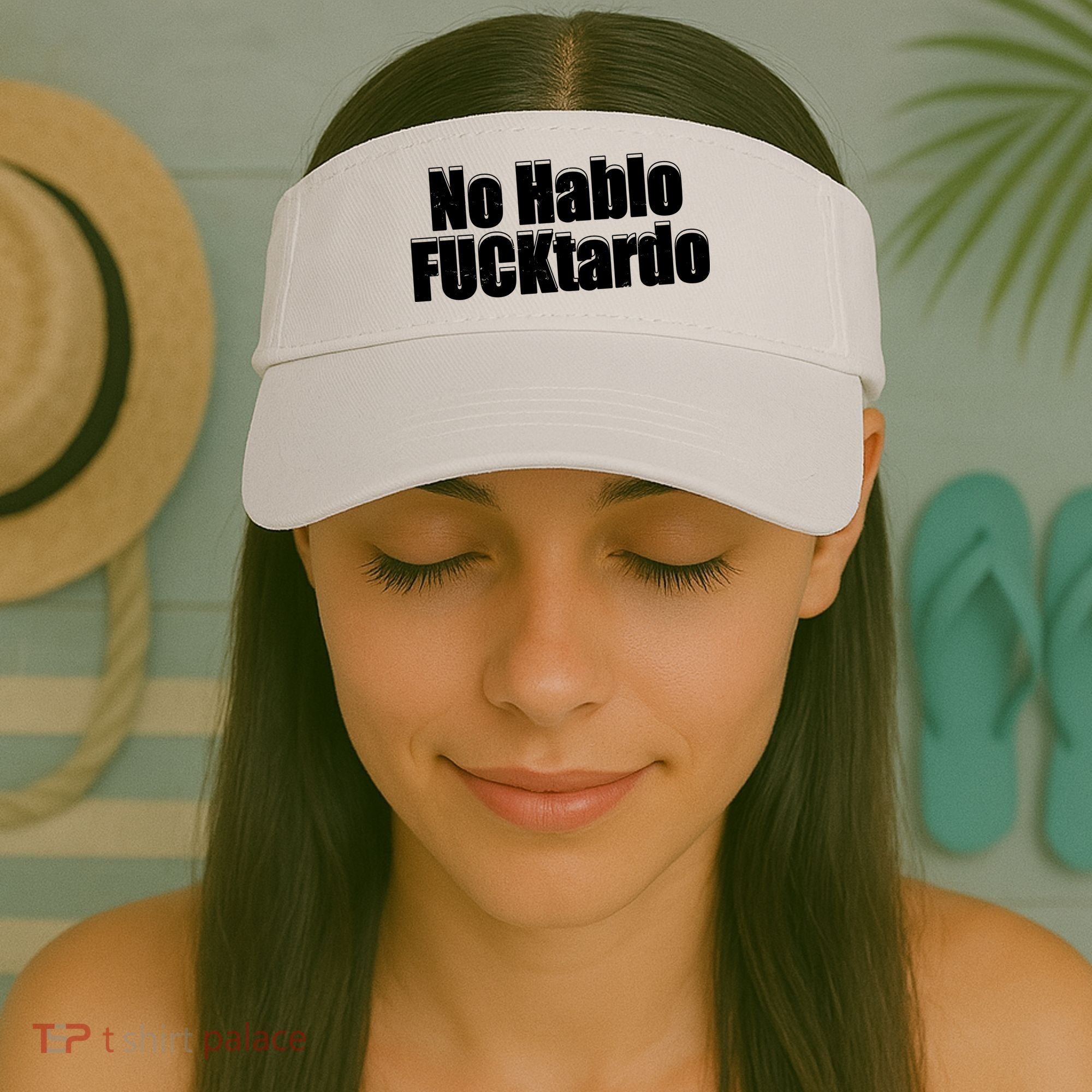 No Hablo Fucktardo Offensive Funny Visor