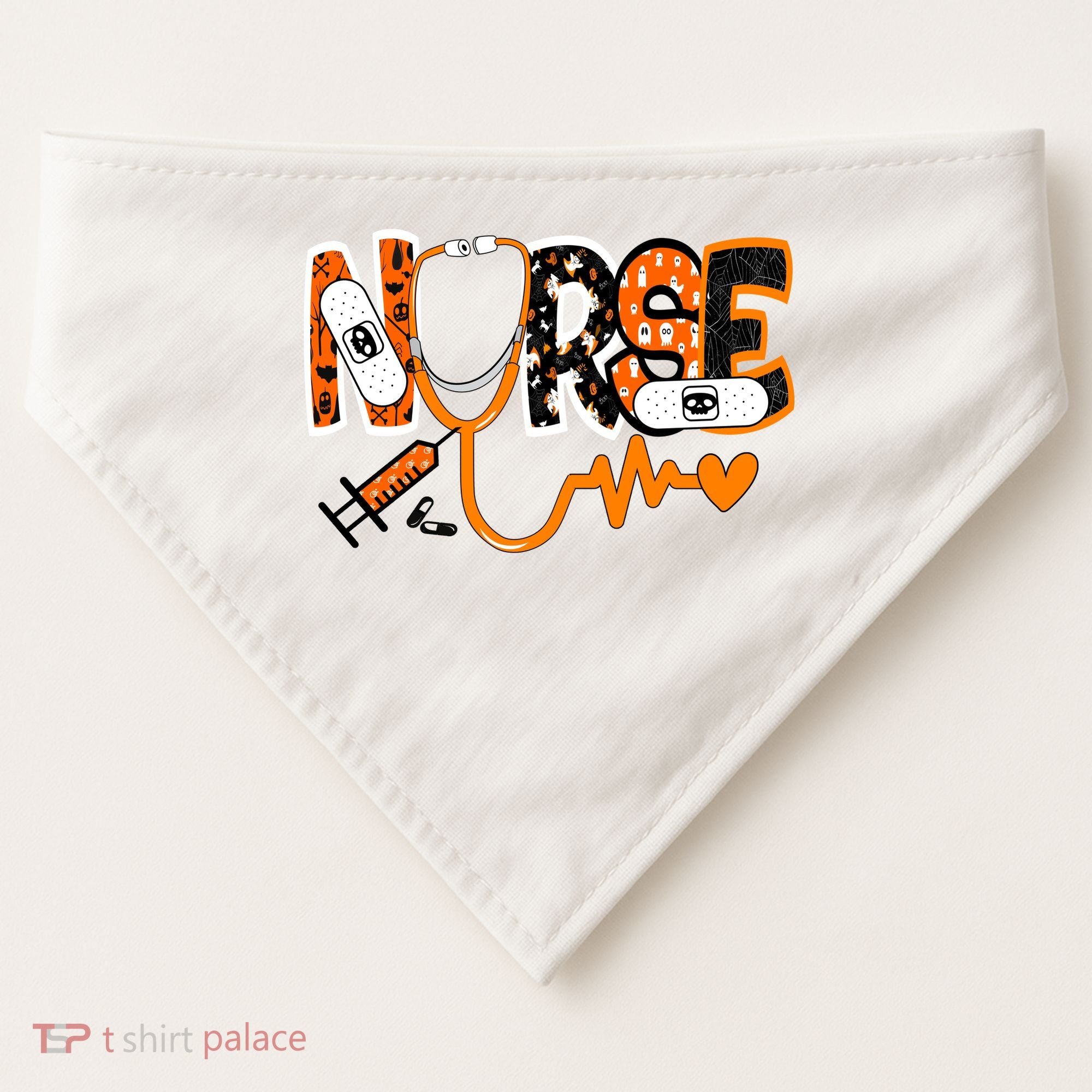 Nurse Halloween Festive USA-Made Doggie Bandana