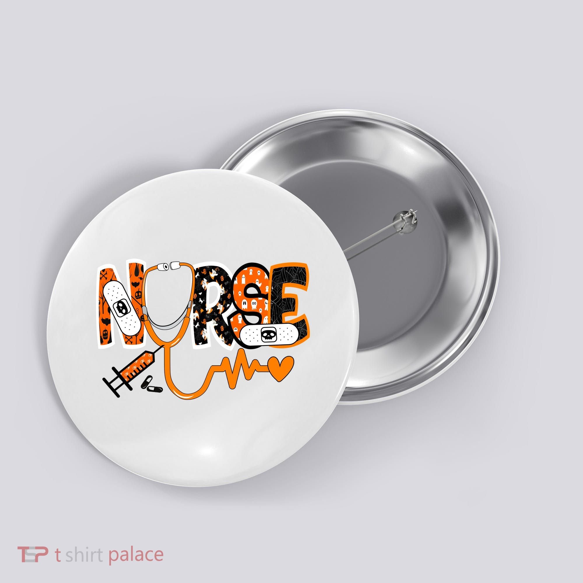 Nurse Halloween Festive Button