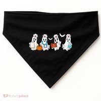 Nurse Halloween Ghost Festive USA-Made Doggie Bandana thumb 0