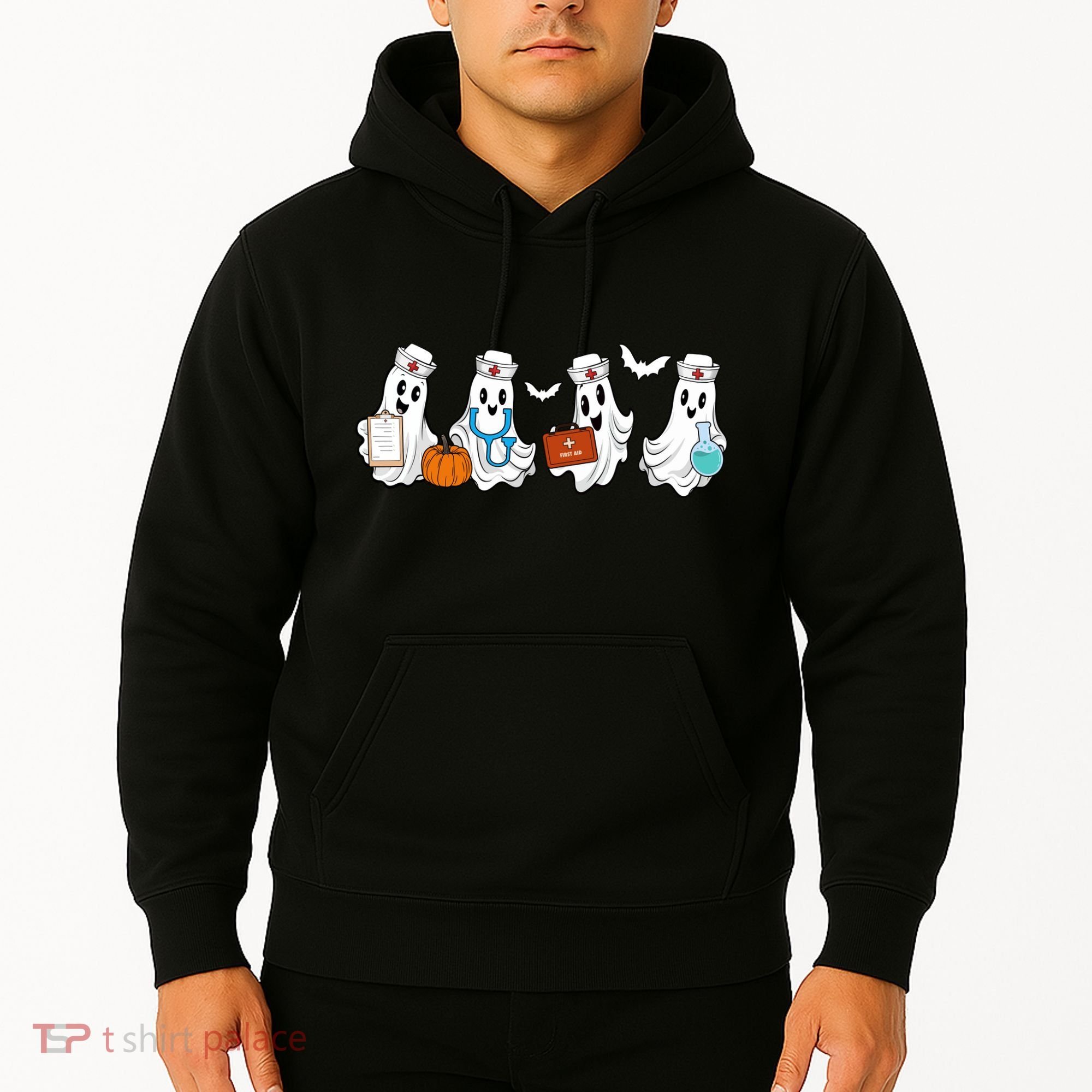 Nurse Halloween Ghost Festive Hoodie