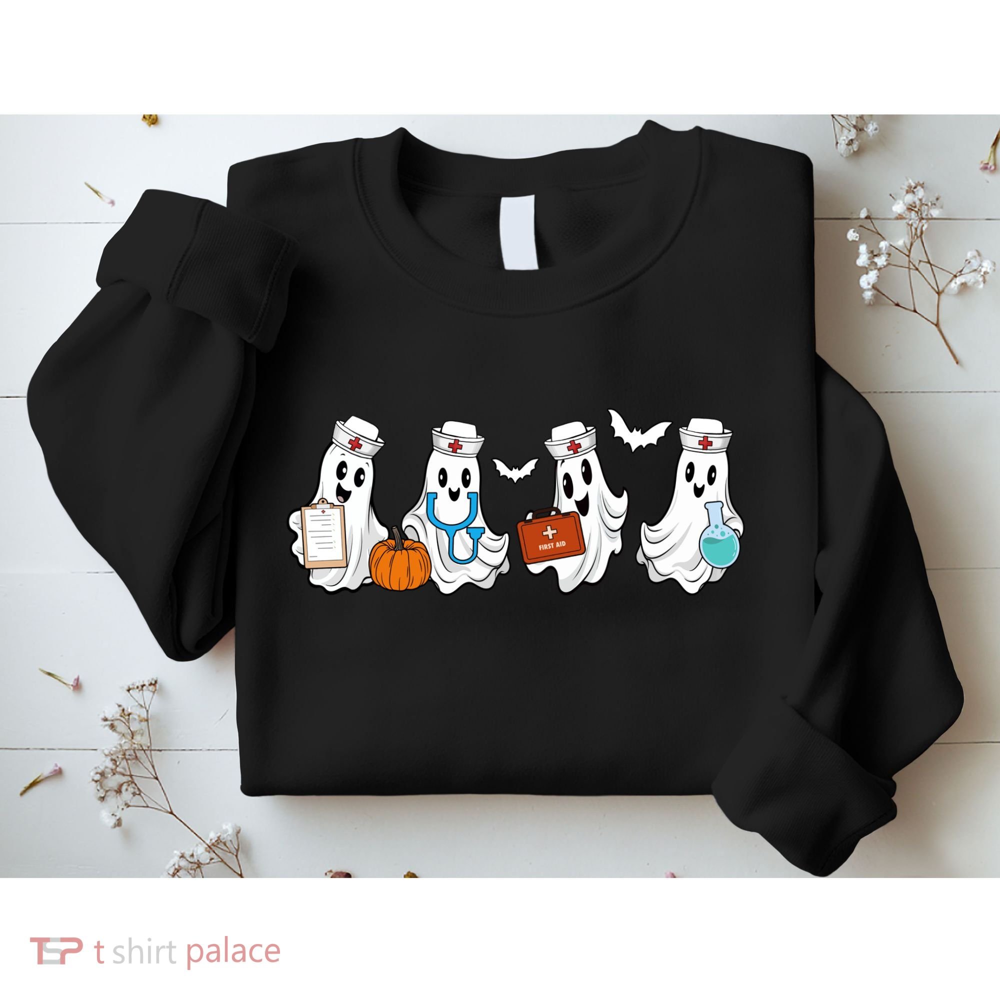 Nurse Halloween Ghost Festive Sweatshirt