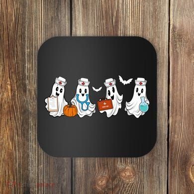 Nurse Halloween Ghost Festive Coaster