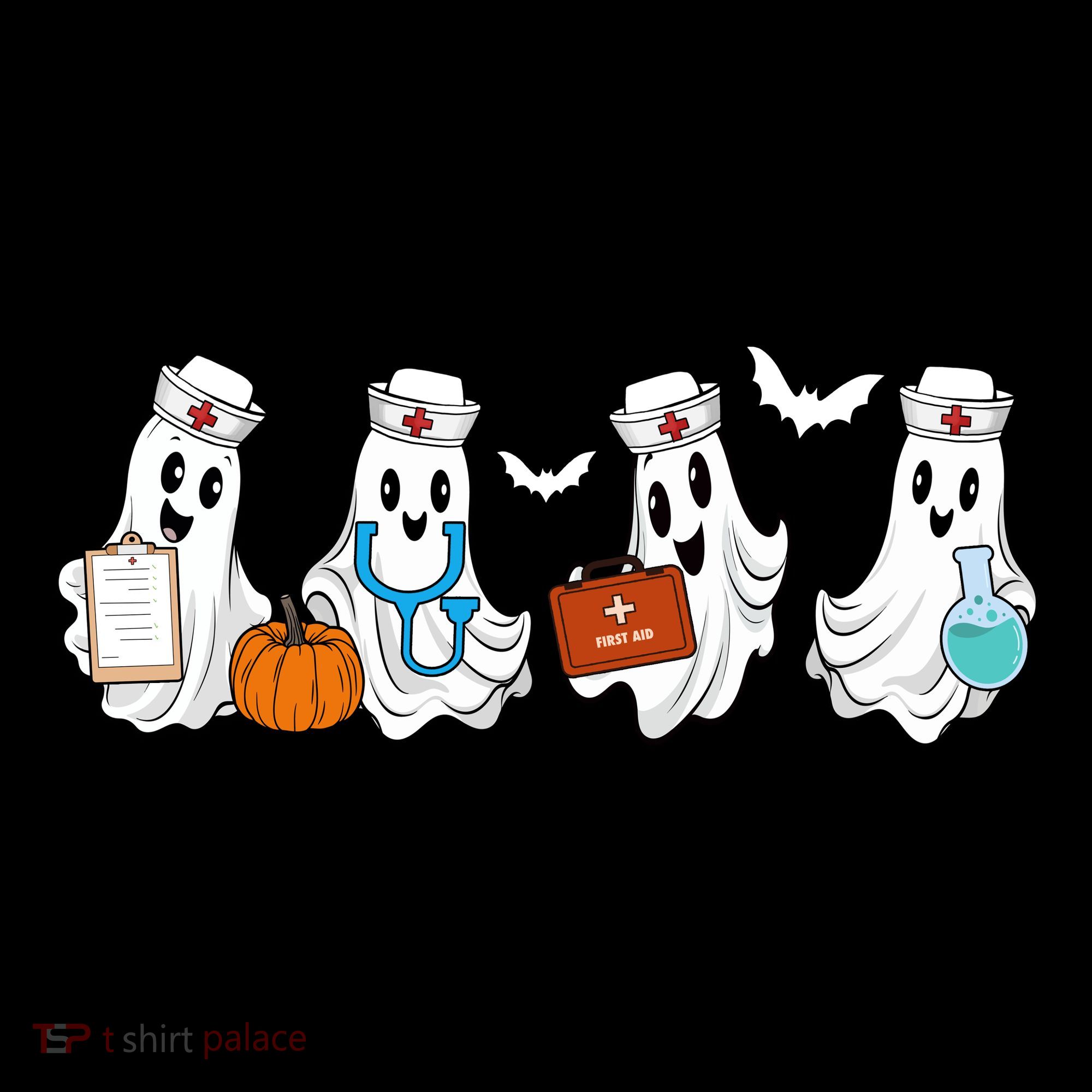 Nurse Halloween Ghost Festive Mousepad