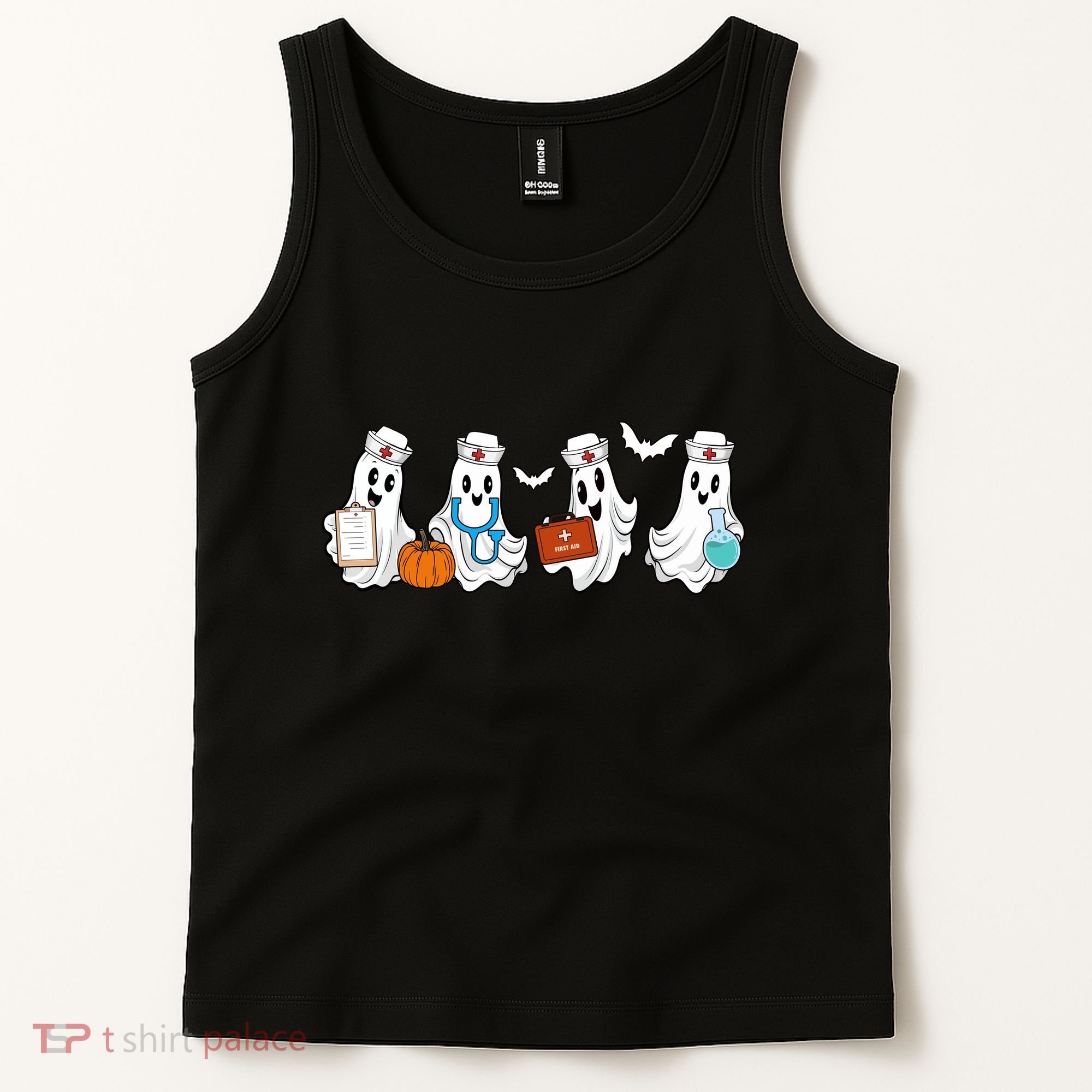 Nurse Halloween Ghost Festive Tank Top