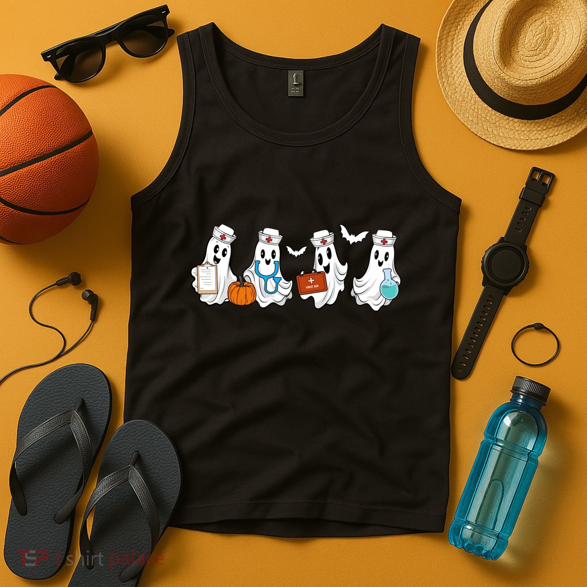 Nurse Halloween Ghost Festive Tank Top