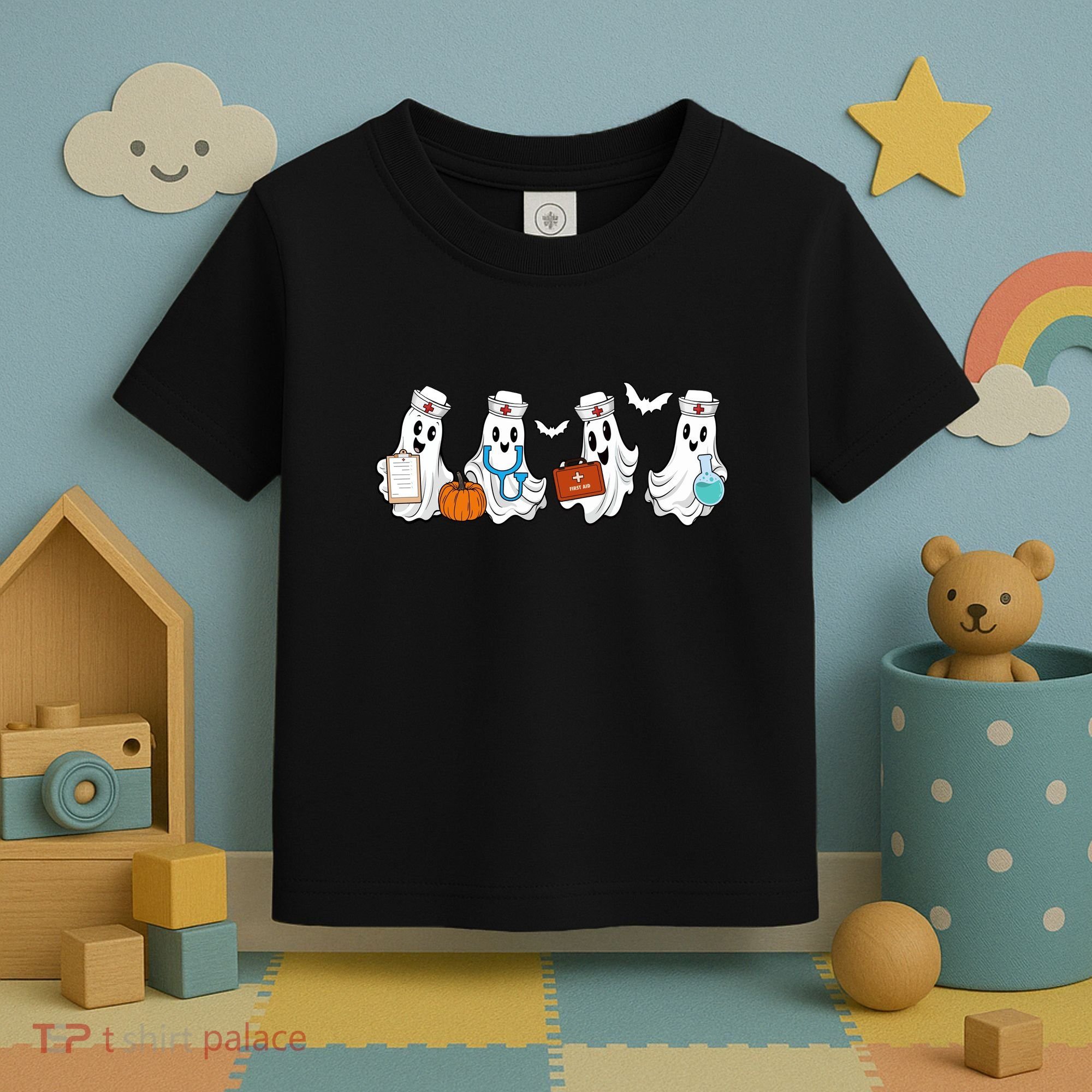 Nurse Halloween Ghost Festive Toddler T-Shirt
