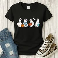 Nurse Halloween Ghost Festive Women's T-Shirt thumb 3