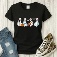 Nurse Halloween Ghost Festive Women's T-Shirt thumb 3