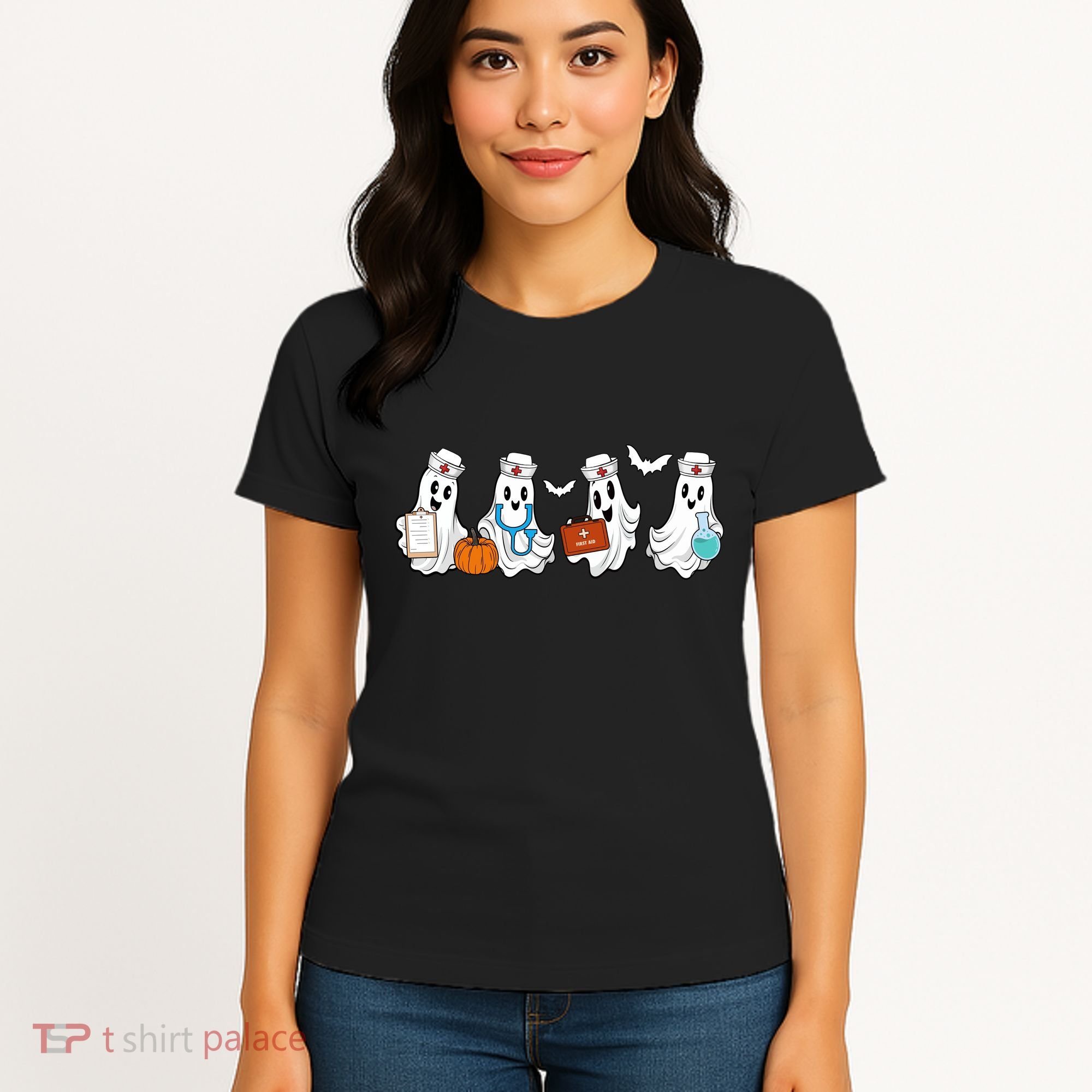 Nurse Halloween Ghost Festive Women's T-Shirt