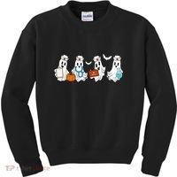 Nurse Halloween Ghost Festive Kids Sweatshirt thumb 0
