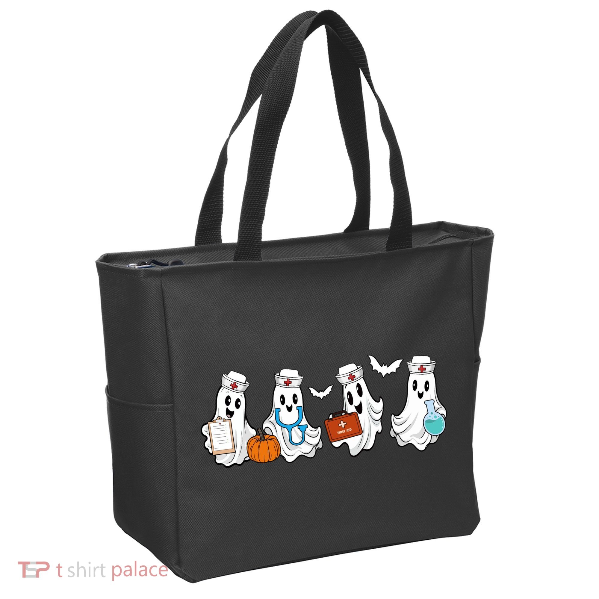 Nurse Halloween Ghost Festive Tote Bag