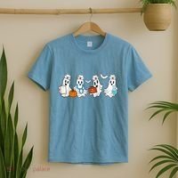 Nurse Halloween Ghost Festive T-Shirt thumb 2
