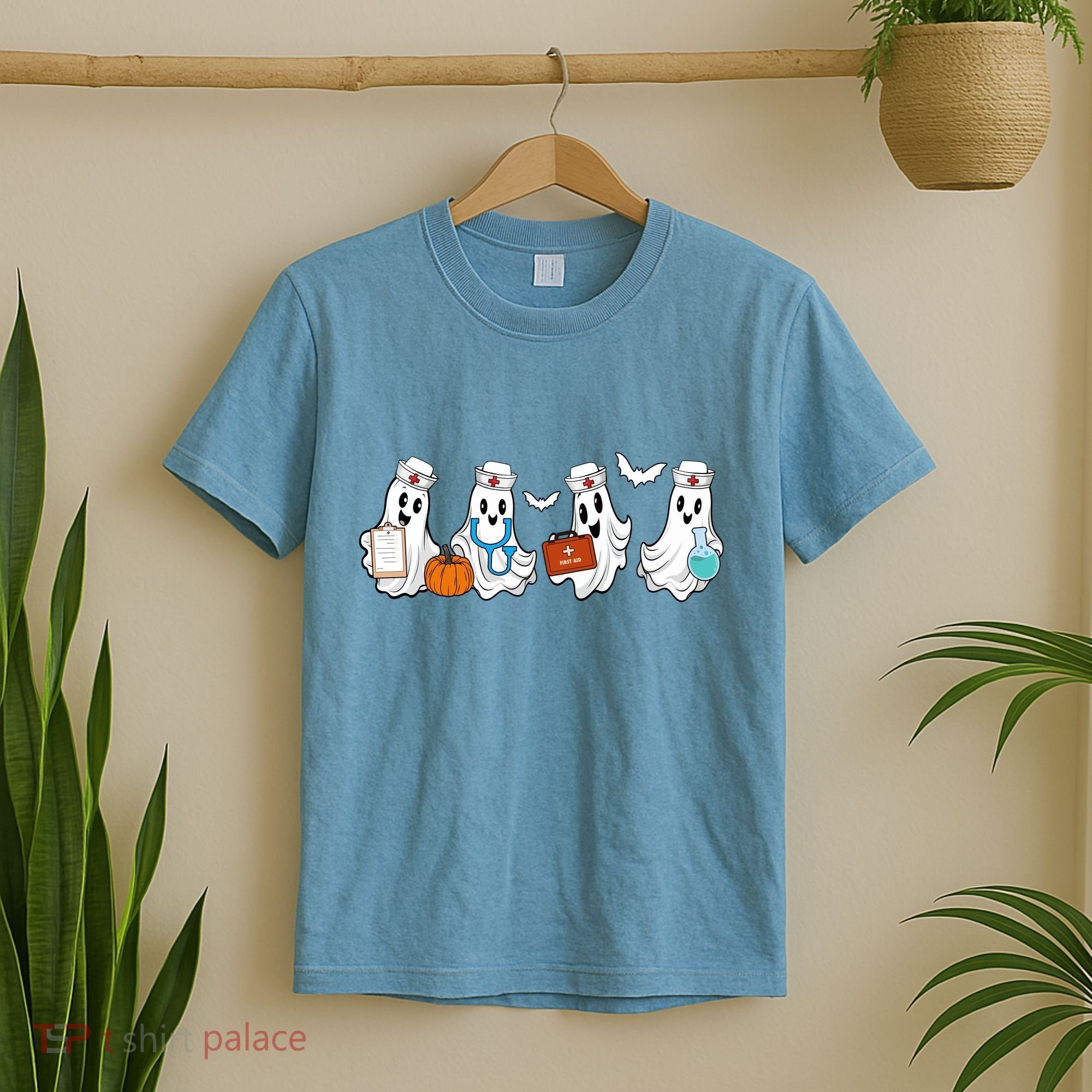 Nurse Halloween Ghost Festive T-Shirt