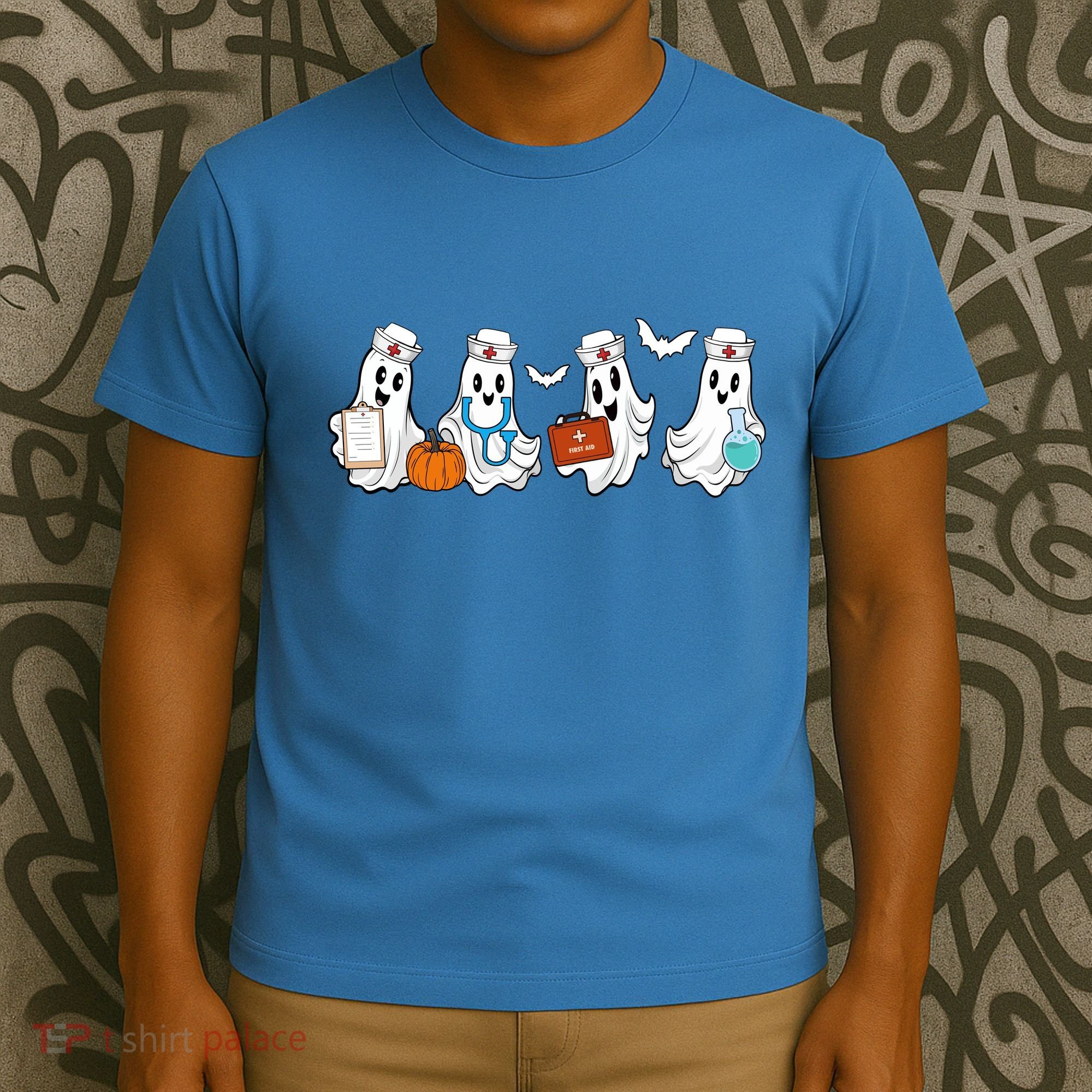 Nurse Halloween Ghost Festive T-Shirt