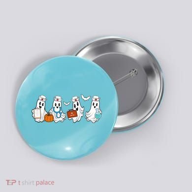 Nurse Halloween Ghost Festive Button