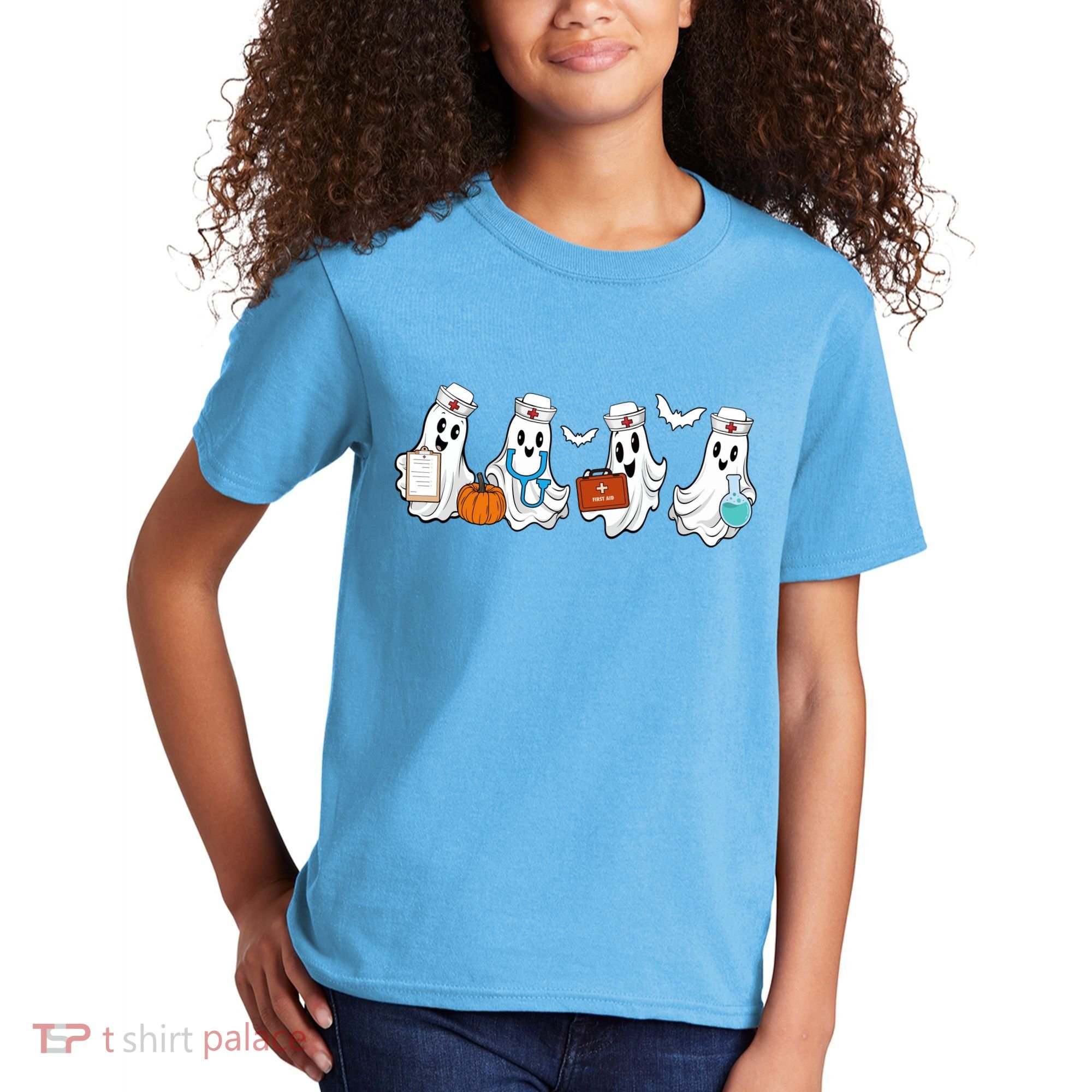 Nurse Halloween Ghost Festive Kids T-Shirt