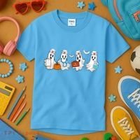 Nurse Halloween Ghost Festive Kids T-Shirt thumb 3